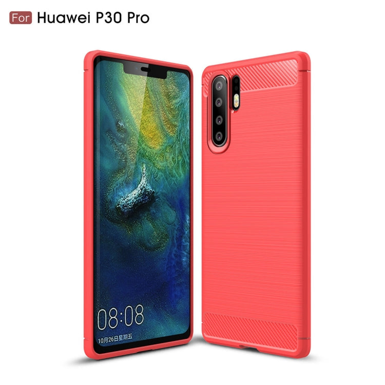 Brushed Texture Carbon Fiber Shockproof TPU Case for Huawei P30 Pro, Huawei P30 Pro – Shockproof, TPU
