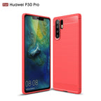 Brushed Texture Carbon Fiber Shockproof TPU Case for Huawei P30 Pro, Huawei P30 Pro – Shockproof, TPU