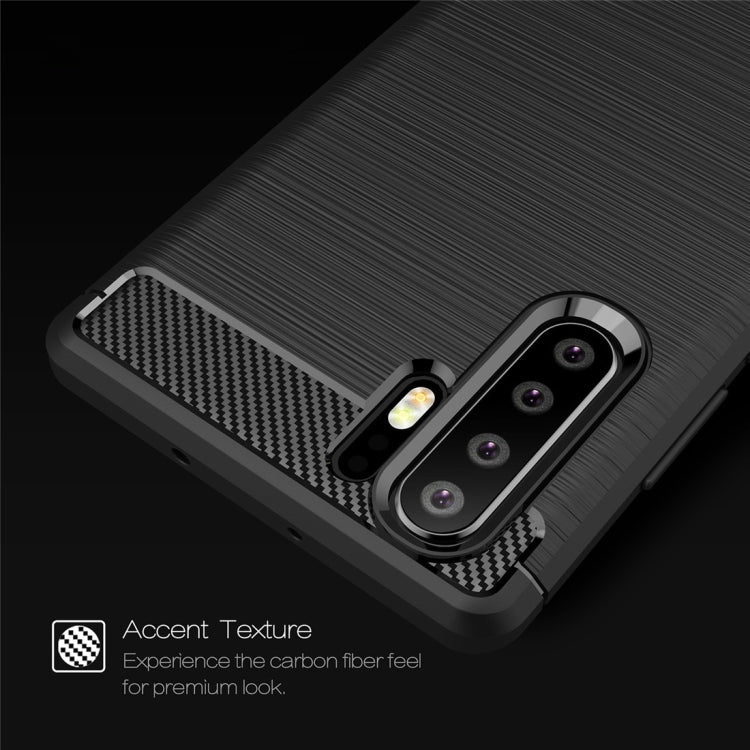 Brushed Texture Carbon Fiber Shockproof TPU Case for Huawei P30 Pro, Huawei P30 Pro – Shockproof, TPU