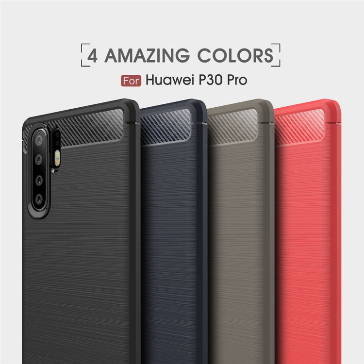 Brushed Texture Carbon Fiber Shockproof TPU Case for Huawei P30 Pro, Huawei P30 Pro – Shockproof, TPU