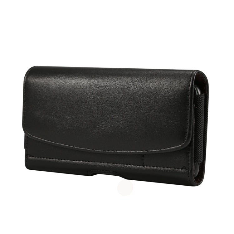 Men Lambskin Texture Multi-functional Universal Mobile Phone Waist Pack Leather Case for 6.9 Inch or Below Smartphones, with Card slot – Card Slot, Leather