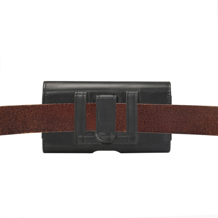 Men Lambskin Texture Multi-functional Universal Mobile Phone Waist Pack Leather Case for 6.9 Inch or Below Smartphones, with Card slot – Card Slot, Leather