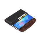 Men Lambskin Texture Multi-functional Universal Mobile Phone Waist Pack Leather Case for 6.9 Inch or Below Smartphones, with Card slot – Card Slot, Leather
