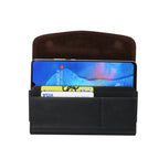 Men Lambskin Texture Multi-functional Universal Mobile Phone Waist Pack Leather Case for 6.9 Inch or Below Smartphones, with Card slot – Card Slot, Leather