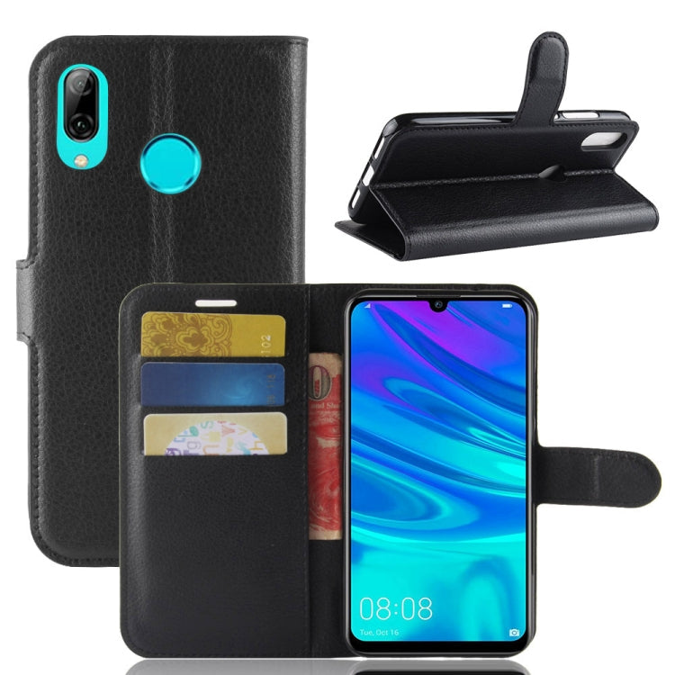 Litchi Texture Horizontal Flip Leather Case for Huawei P30 Lite, with Wallet & Holder & Card Slots – Card Slot, Flip, Leather, For Huawei P30 Lite For Huawei P30 Lite Black