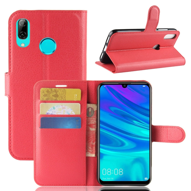 Litchi Texture Horizontal Flip Leather Case for Huawei P30 Lite, with Wallet & Holder & Card Slots – Card Slot, Flip, Leather, For Huawei P30 Lite For Huawei P30 Lite Red