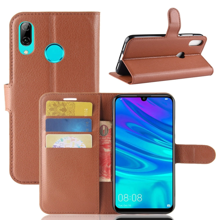 Litchi Texture Horizontal Flip Leather Case for Huawei P30 Lite, with Wallet & Holder & Card Slots – Card Slot, Flip, Leather, For Huawei P30 Lite For Huawei P30 Lite Brown
