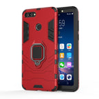 PC + TPU Shockproof Protective Case for Huawei Y9 2018, with Magnetic Ring Holder – Shockproof, Ring Holder, Magnetic, For Huawei Y9 2018