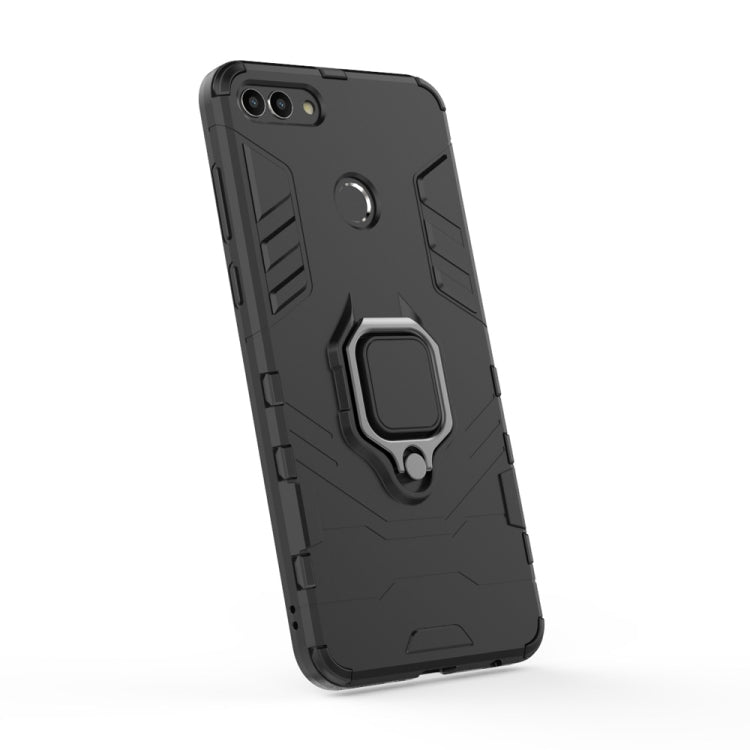 PC + TPU Shockproof Protective Case for Huawei Y9 2018, with Magnetic Ring Holder – Shockproof, Ring Holder, Magnetic, For Huawei Y9 2018