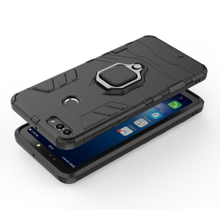 PC + TPU Shockproof Protective Case for Huawei Y9 2018, with Magnetic Ring Holder – Shockproof, Ring Holder, Magnetic, For Huawei Y9 2018
