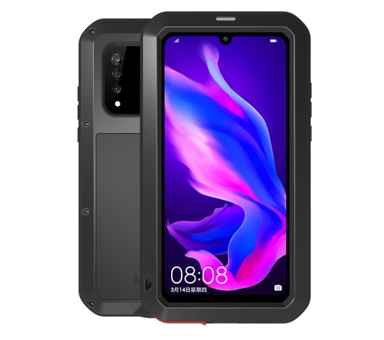 LOVE MEI Powerful Dustproof Shockproof Splashproof Metal + Silicone Combination Case for Huawei P30 Lite, Huawei P30 Lite – Shockproof