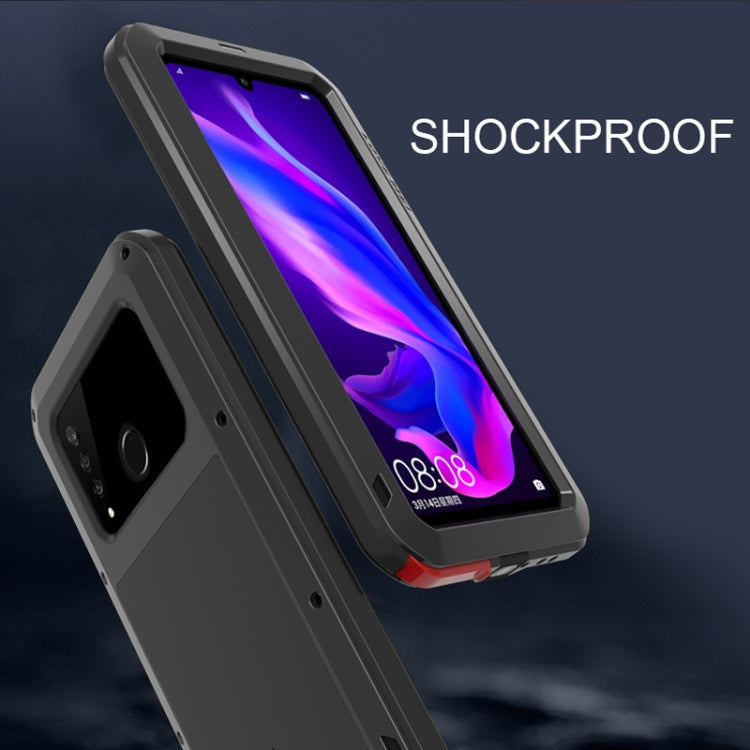 LOVE MEI Powerful Dustproof Shockproof Splashproof Metal + Silicone Combination Case for Huawei P30 Lite, Huawei P30 Lite – Shockproof