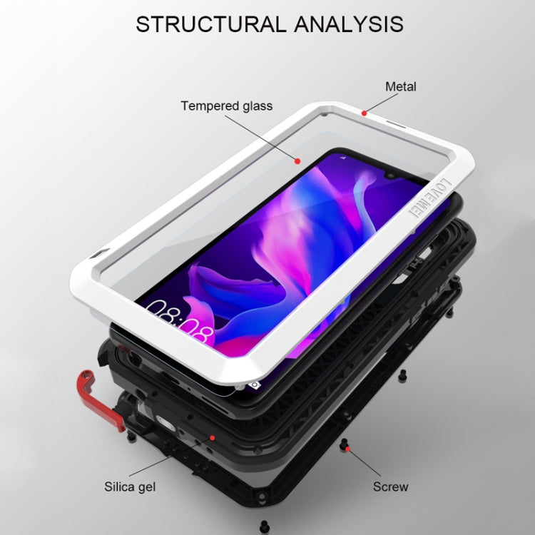 LOVE MEI Powerful Dustproof Shockproof Splashproof Metal + Silicone Combination Case for Huawei P30 Lite, Huawei P30 Lite – Shockproof