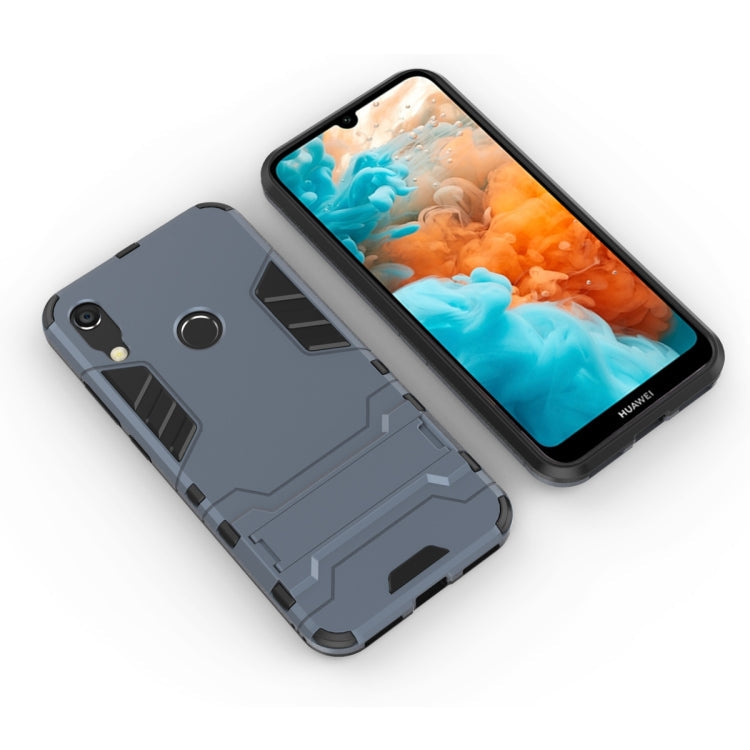 Shockproof PC + TPU Case for Huawei Y6 (2019), with Holder – Shockproof, TPU, For Huawei Y6 (2019), For Huawei  Y6 (2019)