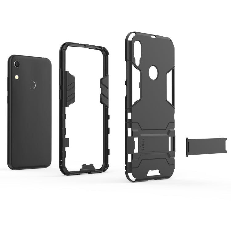 Shockproof PC + TPU Case for Huawei Y6 (2019), with Holder – Shockproof, TPU, For Huawei Y6 (2019), For Huawei  Y6 (2019)