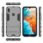 Shockproof PC + TPU Case for Huawei Y6 (2019), with Holder – Shockproof, TPU, For Huawei Y6 (2019), For Huawei  Y6 (2019)