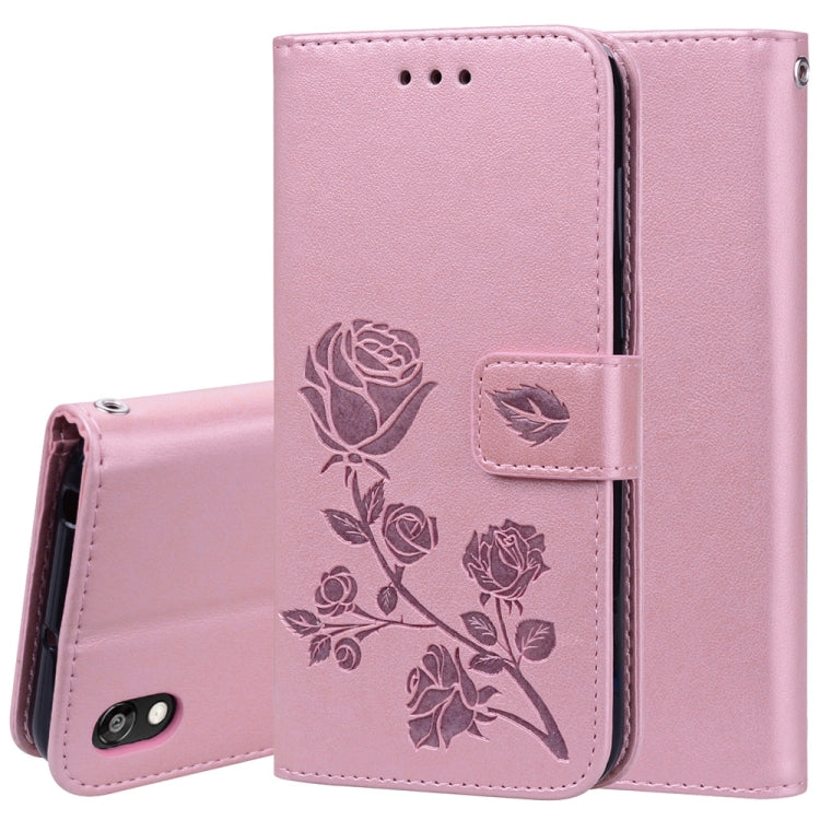 Rose Embossed Horizontal Flip PU Leather Case for Huawei Honor 8S / Y5 (2019), with Holder & Card Slots & Wallet – Card Slot, Flip, Leather, For Huawei Honor 8S / Y5 (2019) For Huawei Honor 8S Y5 (2019) Rose Gold