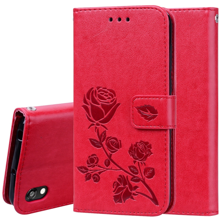 Rose Embossed Horizontal Flip PU Leather Case for Huawei Honor 8S / Y5 (2019), with Holder & Card Slots & Wallet – Card Slot, Flip, Leather, For Huawei Honor 8S / Y5 (2019) For Huawei Honor 8S Y5 (2019) Red