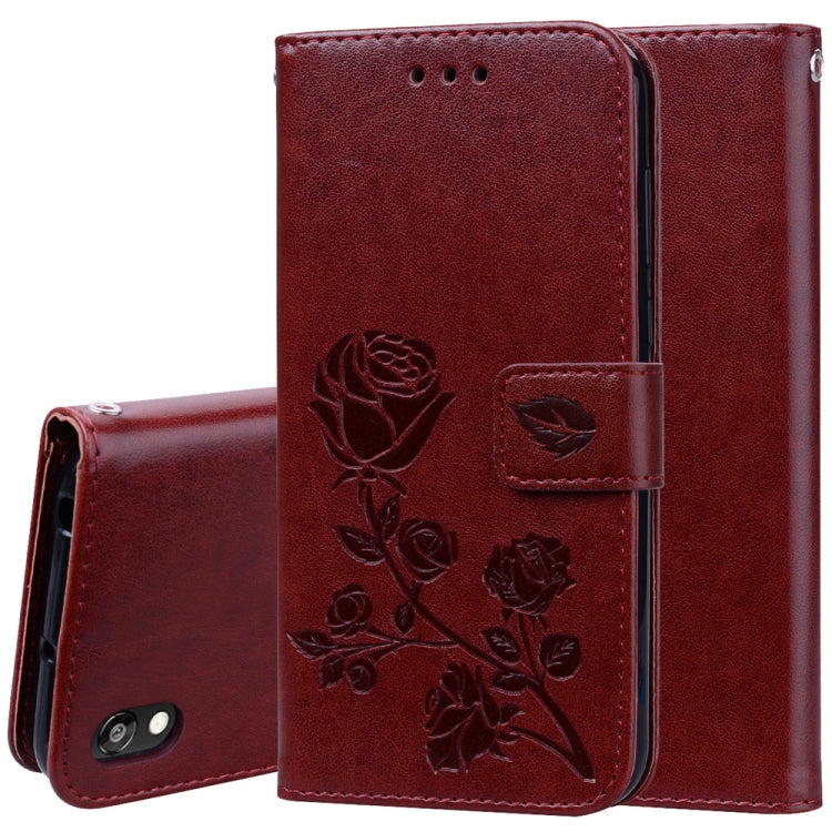 Rose Embossed Horizontal Flip PU Leather Case for Huawei Honor 8S / Y5 (2019), with Holder & Card Slots & Wallet – Card Slot, Flip, Leather, For Huawei Honor 8S / Y5 (2019) For Huawei Honor 8S Y5 (2019) Brown