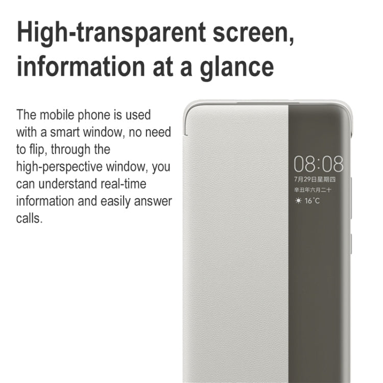 Smart Display View Window Flip Leather Protective Case with Sleep / Wake-up Function – Shockproof, Anti-Scratch, Flip, For Huawei P50 Pro