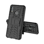 Tire Texture TPU+PC Shockproof Case for Huawei Honor 10 Lite / P Smart (2019), with Holder – Shockproof, TPU, For Honor 10 Lite
