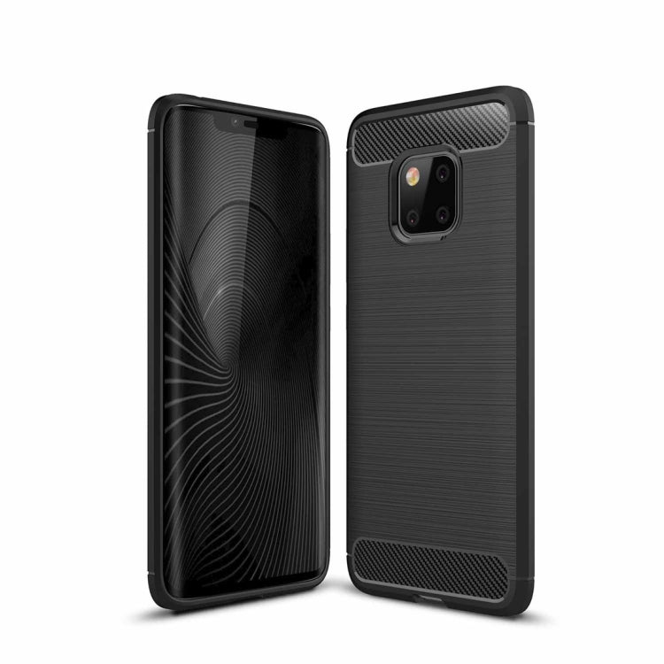 Brushed Texture Carbon Fiber Shockproof TPU Case for Huawei Mate 20 Pro – Shockproof, TPU, For Huawei Mate 20 Pro, For Mate 20 Pro For Mate 20 Pro Black