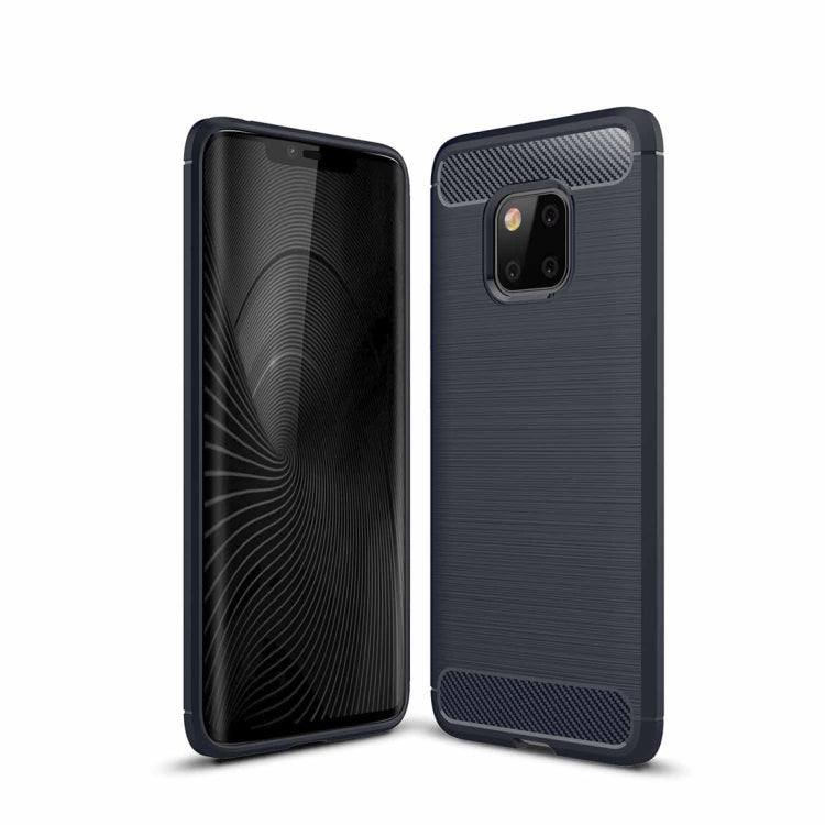 Brushed Texture Carbon Fiber Shockproof TPU Case for Huawei Mate 20 Pro – Shockproof, TPU, For Huawei Mate 20 Pro, For Mate 20 Pro