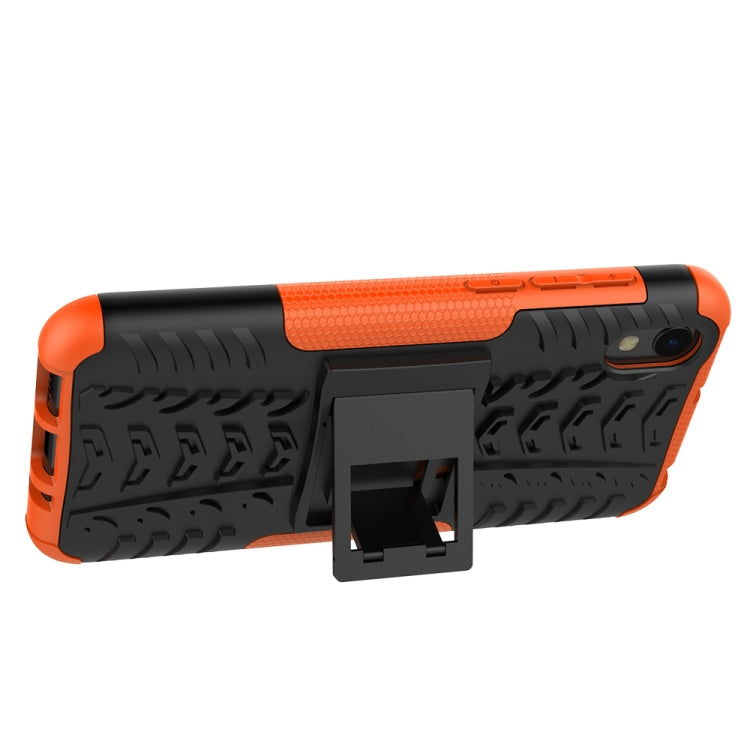 Shockproof PC + TPU Tire Pattern Case for Huawei Honor 8s, with Holder – Shockproof, TPU, For Huawei Honor 8s