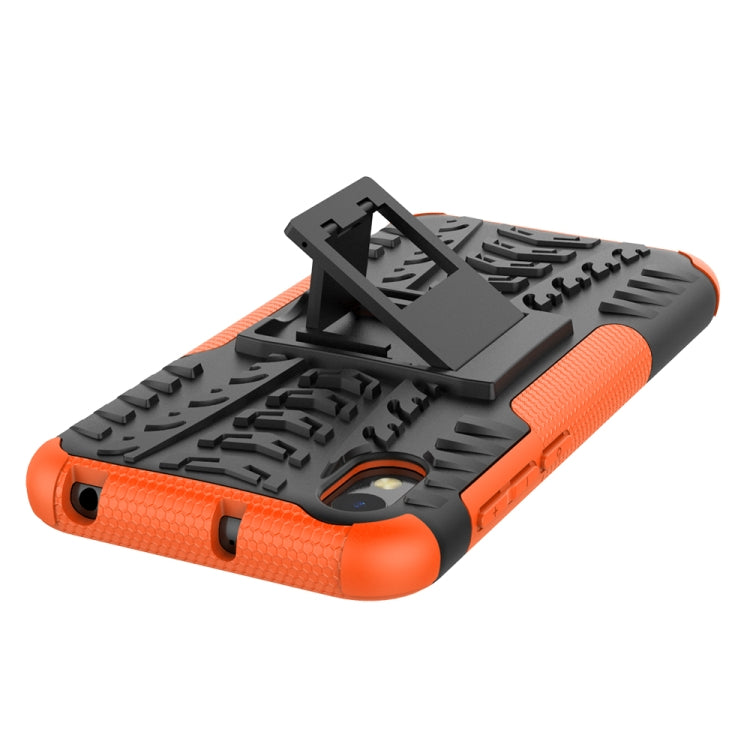 Shockproof PC + TPU Tire Pattern Case for Huawei Honor 8s, with Holder – Shockproof, TPU, For Huawei Honor 8s