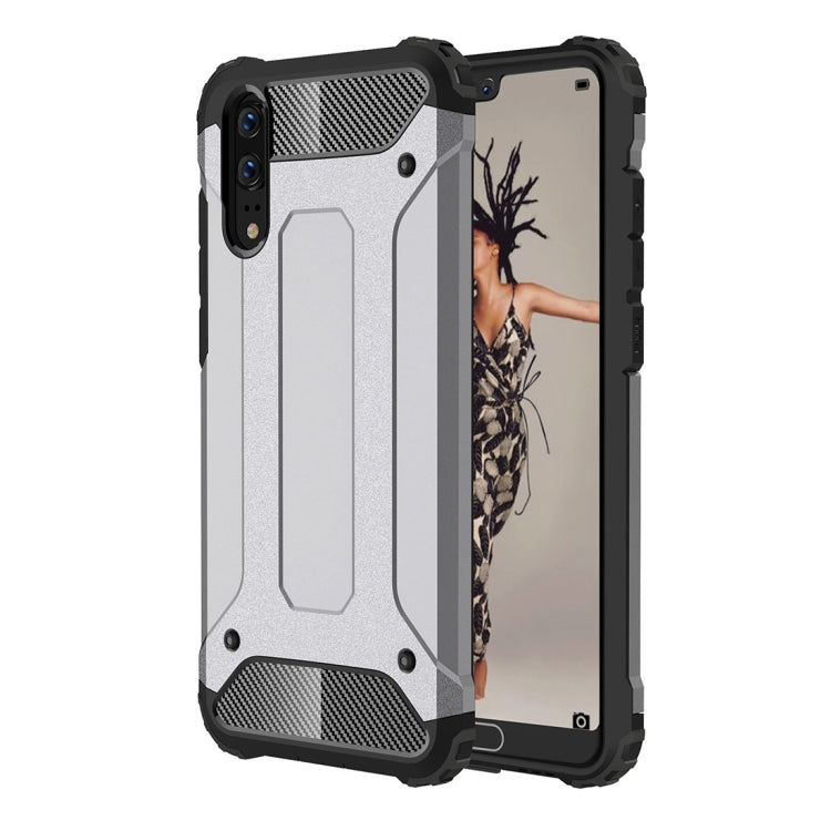 For Huawei P20 Full-body Rugged TPU + PC Combination Back Cover Case , Huawei P20 – TPU, For Huawei P20 Huawei P20 Grey