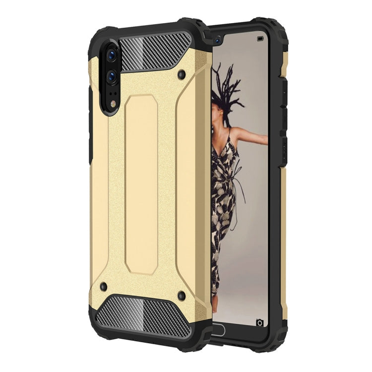 For Huawei P20 Full-body Rugged TPU + PC Combination Back Cover Case , Huawei P20 – TPU, For Huawei P20 For Huawei P20 Gold