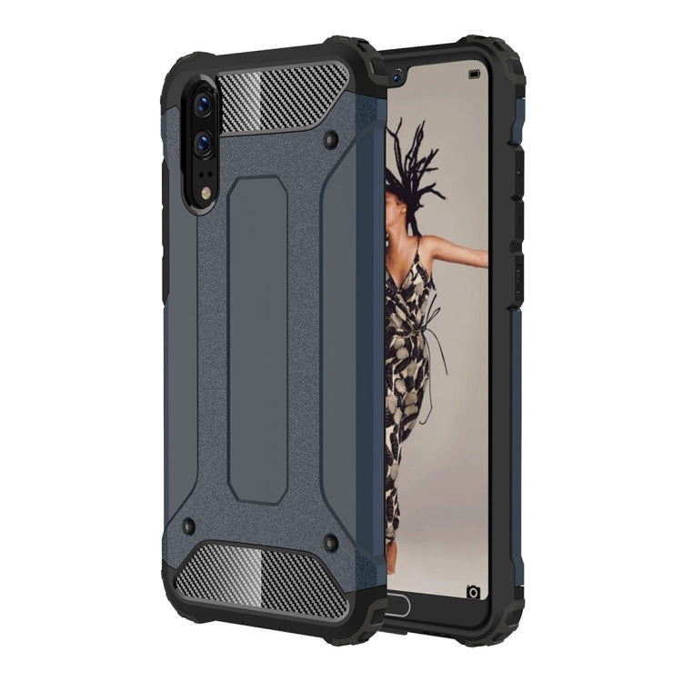 For Huawei P20 Full-body Rugged TPU + PC Combination Back Cover Case , Huawei P20 – TPU, For Huawei P20 For Huawei P20 Navy Blue