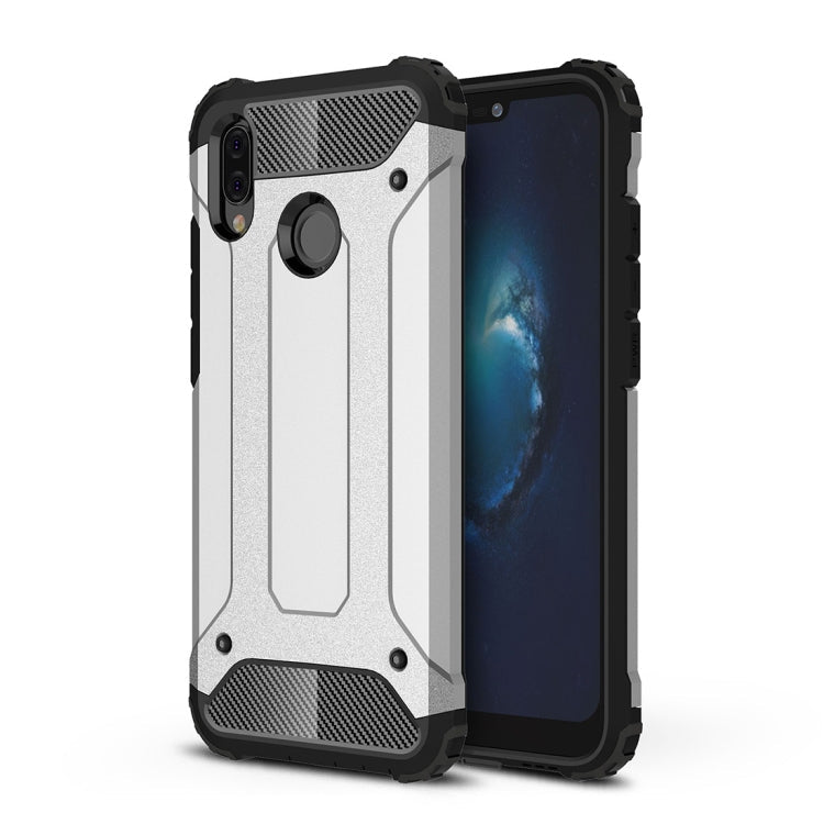 For Huawei P20 Lite Full-body Rugged TPU + PC Combination Back Cover Case , Huawei P20 Lite – TPU, For Huawei P20 Lite For Huawei P20 Lite Silver