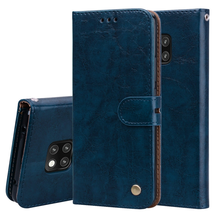 Business Style Oil Wax Texture Horizontal Flip Leather Case for Huawei Mate 20 Pro, with Holder & Card Slots & Wallet – Lanyard, Card Slot, Flip, For Huawei Mate 20 Pro For Huawei Mate 20 Pro Blue
