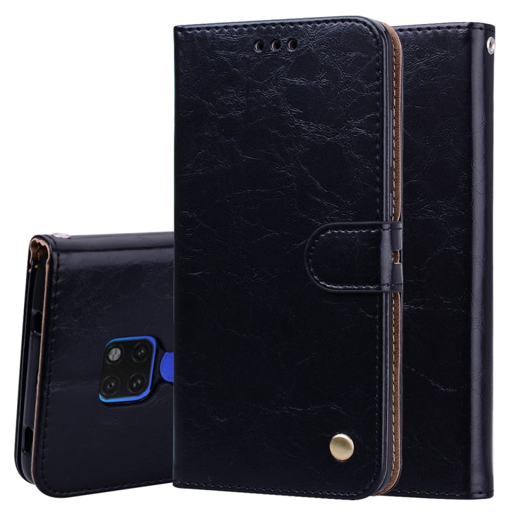 Business Style Oil Wax Texture Horizontal Flip Leather Case for Huawei Mate 20, with Holder & Card Slots & Wallet – Lanyard, Card Slot, Flip, For Huawei Mate 20 For Huawei Mate 20 Black