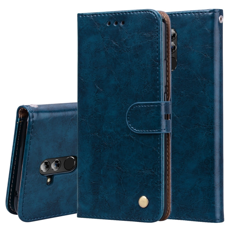 Business Style Oil Wax Texture Horizontal Flip Leather Case for Huawei Mate 20 Lite, with Holder & Card Slots & Wallet – Lanyard, Card Slot, Flip, For Huawei Mate 20 Lite For Huawei Mate 20 Lite Blue