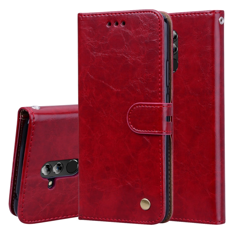 Business Style Oil Wax Texture Horizontal Flip Leather Case for Huawei Mate 20 Lite, with Holder & Card Slots & Wallet – Lanyard, Card Slot, Flip, For Huawei Mate 20 Lite For Huawei Mate 20 Lite Red