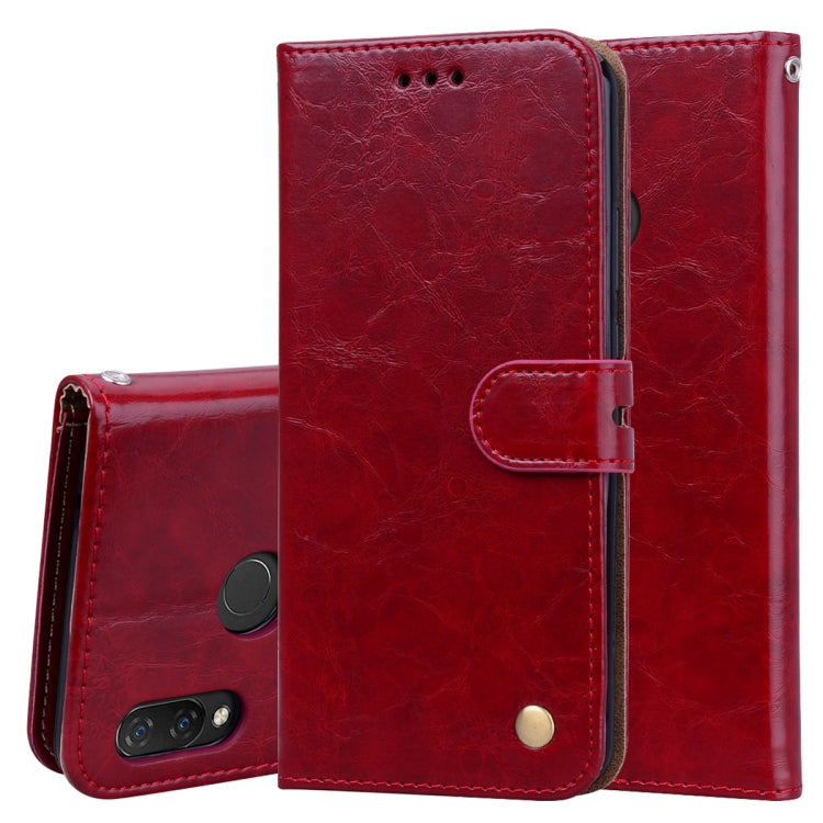 Business Style Oil Wax Texture Horizontal Flip Leather Case for Huawei Nova 3, with Holder & Card Slots & Wallet – Lanyard, Card Slot, Flip, For Huawei Nova 3, For Huawei Huawei Nova 3 For Huawei Nova 3 Red