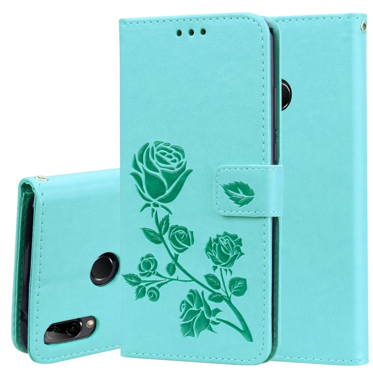 Rose Embossed Horizontal Flip PU Leather Case for Huawei Y9 (2019), with Holder & Card Slots & Wallet – Card Slot, Flip, Leather, For Huawei Y9 (2019), Huawei Y9 (2019) For Huawei Y9 (2019) Green