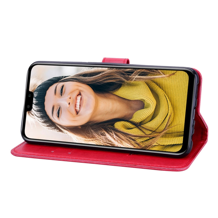 Rose Embossed Horizontal Flip PU Leather Case for Huawei Y9 (2019), with Holder & Card Slots & Wallet – Card Slot, Flip, Leather, For Huawei Y9 (2019), Huawei Y9 (2019)