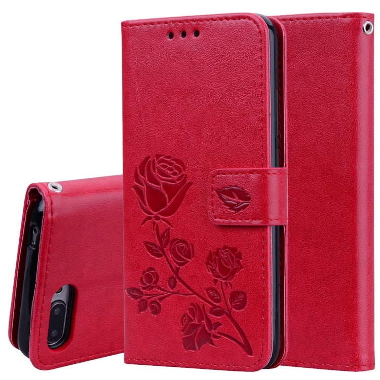 Rose Embossed Horizontal Flip PU Leather Case for Huawei Honor 10 Lite, with Holder & Card Slots & Wallet – Card Slot, Flip, Leather, For Huawei Honor 10 Lite, Huawei Honor 10 Lite For Huawei Honor 10 Lite Red