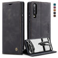 CaseMe-013 Multifunctional Retro Frosted Horizontal Flip Leather Case for Huawei P30, with Card Slot & Holder & Wallet – Card Slot, Flip, Leather, For Huawei P30