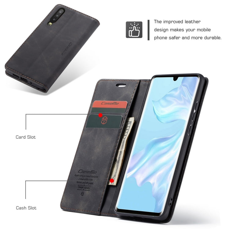 CaseMe-013 Multifunctional Retro Frosted Horizontal Flip Leather Case for Huawei P30, with Card Slot & Holder & Wallet – Card Slot, Flip, Leather, For Huawei P30