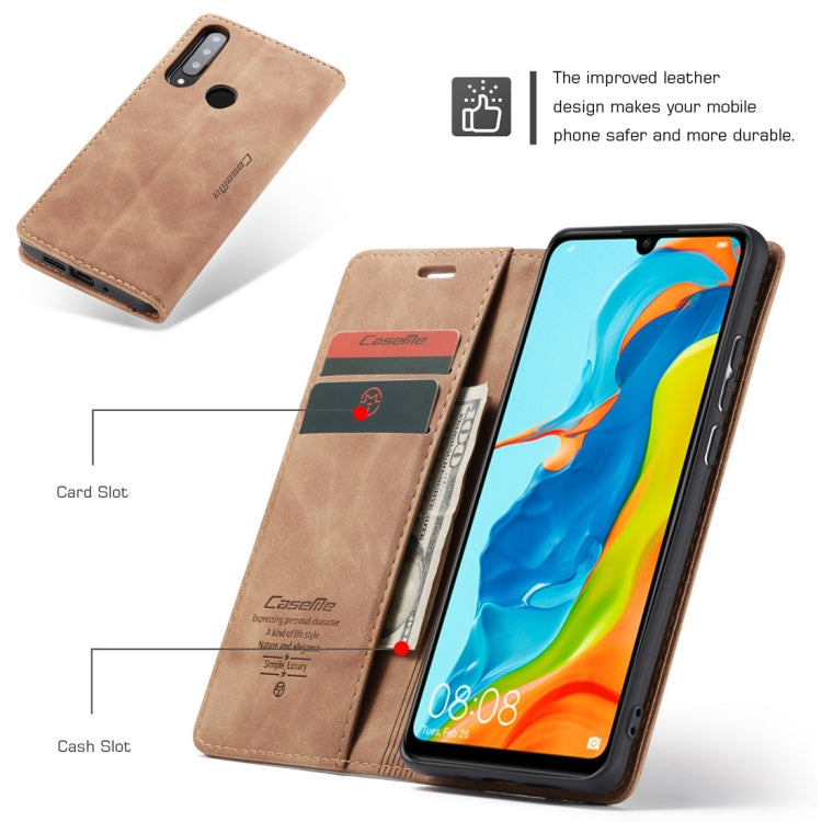 CaseMe-013 Multifunctional Retro Frosted Horizontal Flip Leather Case for Huawei P30 Lite, with Card Slot & Holder & Wallet – Card Slot, Flip, Leather, For Huawei P30 Lite
