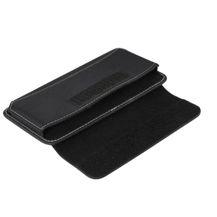 Men Universal Oxford Cloth Portable Mobile Phone Waist Pack Leather Case for Huawei Mate 20 X / 6.9 Inch or Below Smartphones – Waterproof, Leather