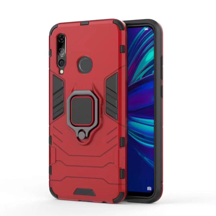 Shockproof PC + TPU Case with Magnetic Ring Holder for Huawei Enjoy 9s / P Smart+ 2019 – Shockproof, Ring Holder, Magnetic, For Huawei Enjoy 9s / P Smart+ 2019 For Huawei Enjoy 9s P Smart+ 2019 Red