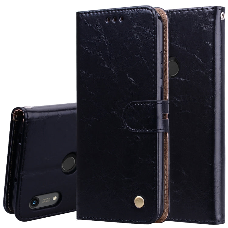 Business Style Oil Wax Texture Horizontal Flip Leather Case for Huawei Y6 (2019) / Honor 8A, with Holder & Card Slots & Wallet – Card Slot, Flip, Leather, For Huawei Honor 8A, For Huawei Y6 (2019) / Honor 8A For Huawei Honor 8A Black