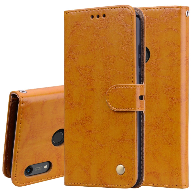 Business Style Oil Wax Texture Horizontal Flip Leather Case for Huawei Y6 (2019) / Honor 8A, with Holder & Card Slots & Wallet – Card Slot, Flip, Leather, For Huawei Honor 8A, For Huawei Y6 (2019) / Honor 8A For Huawei Y6 (2019) Honor 8A Brown