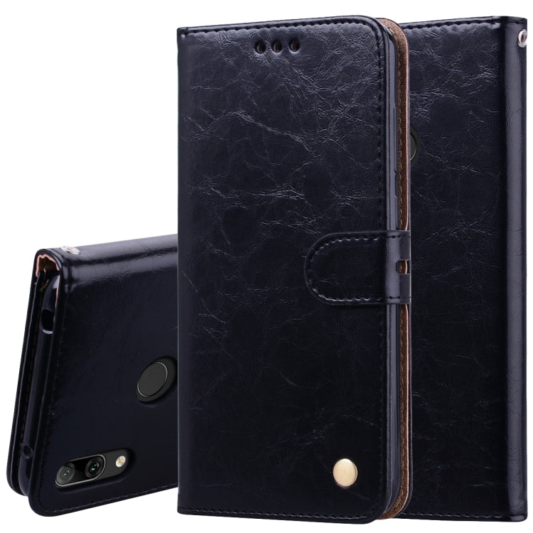Business Style Oil Wax Texture Horizontal Flip Leather Case for Huawei Y7 (2019), with Holder & Card Slots & Wallet – Card Slot, Flip, Leather, For Huawei Y7 (2019) For Huawei Y7 (2019) Black