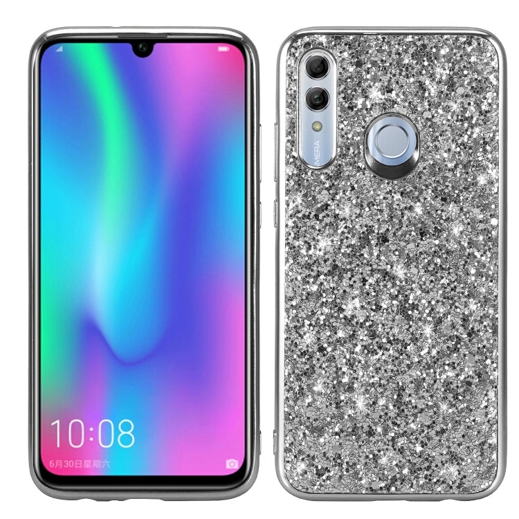 Glittery Powder Shockproof TPU Case for Huawei Honor 10 Lite – Shockproof, TPU, For Huawei Honor 10 Lite For Huawei Honor 10 Lite Silver